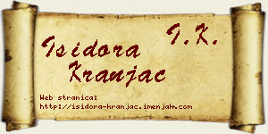 Isidora Kranjac vizit kartica